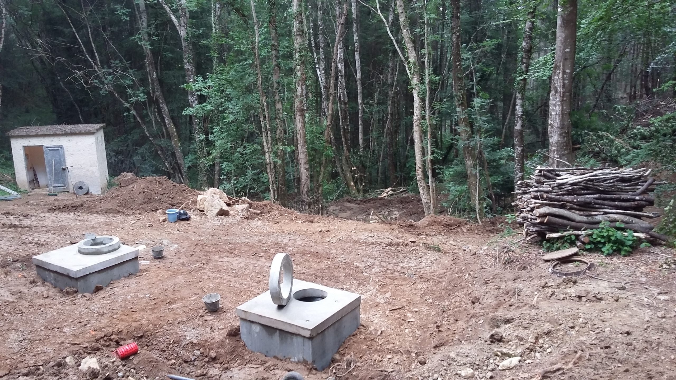 Suivi des travaux de réfection complète du captage de la source de Sainte-Colombe à Rieussec (Hérault)